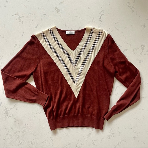 Sandro brown v-neck sweater, size 1, new condition - Picture 1 of 3